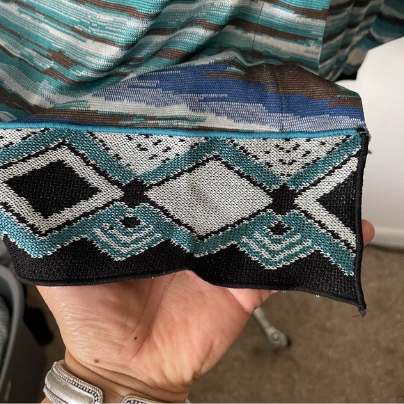 Hale Bob Green knit Wrap midi length dress Medium NWOT - Picture 3 of 5